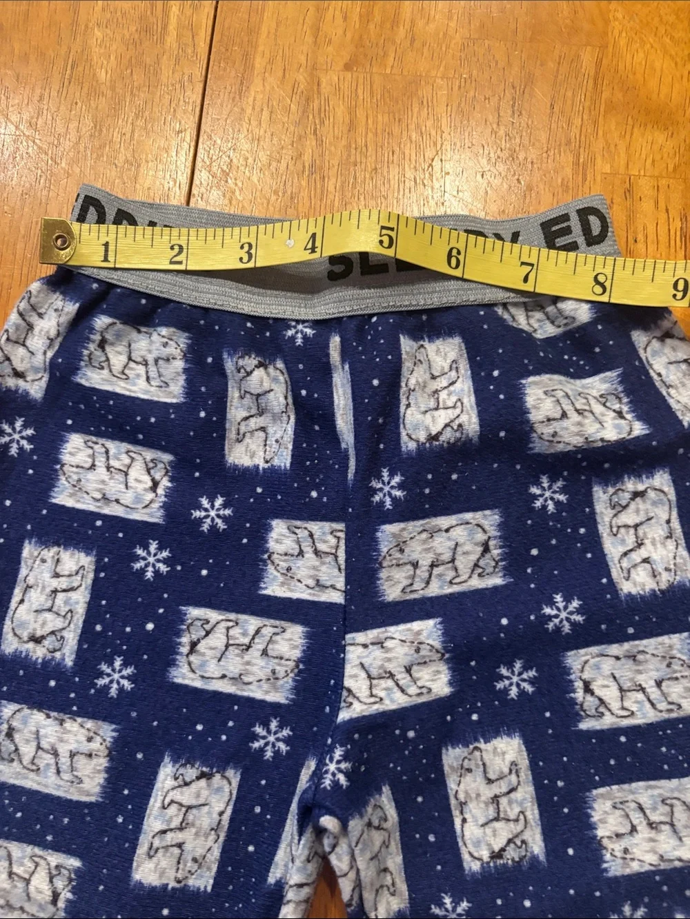 Vintage Sleepy Eddies Polar Bear Pajamas Shirt and Pants Set 18 mo